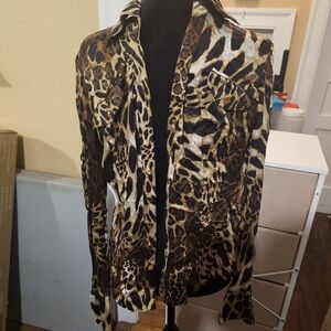 Cache Animal Print Blouse